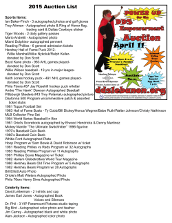 2015 Auction List
