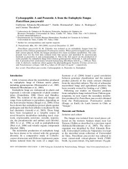 Cycloaspeptide A and Pseurotin A from the Endophytic Fungus