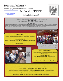 Spring 2016 - Burgenl&auml;nder Club