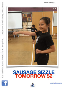 Sausage sizzle tomorrow