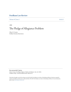 The Pledge of Allegiance Problem