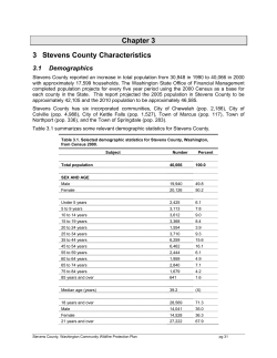 Chapter 3 3 Stevens County Characteristics