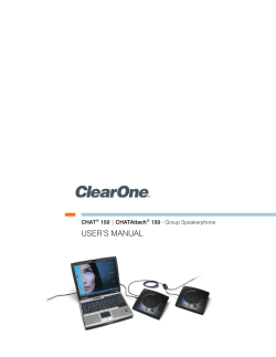 CHAT 150 Manual