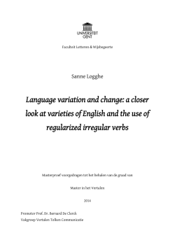 Language variation and change: a closer look at varieties of English