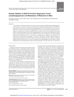 Genetic Ablation of SOX18 Function Suppresses
