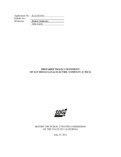 Direct Testimony of Robert Anderson and John Jontry