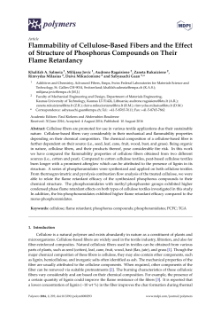 Flammability of Cellulose-Based Fibers and the Effect of Structure of