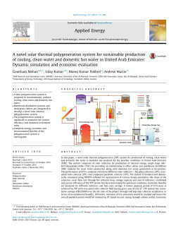 A novel solar thermal polygeneration system for sustainable