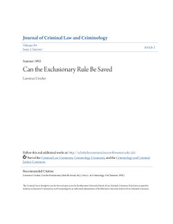 Can the Exclusionary Rule Be Saved