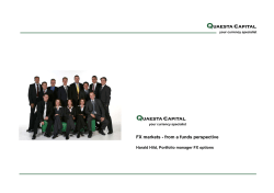 FX markets - from a funds perspective