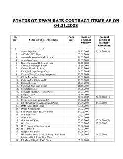 List of items under EPM Rate Contract