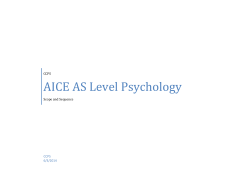 AICE AS Level Psychology - Collier County Public Schools