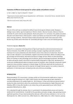 Evaluation of different shrub species for carbon uptake and pollution