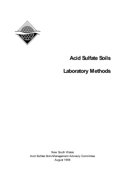 Acid Sulfate Soils Laboratory Methods