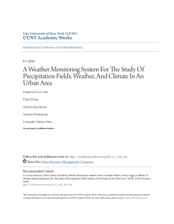A Weather Monitoring System For The Study Of Precipitation Fields