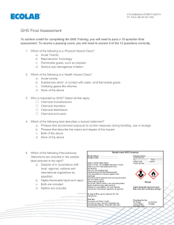 SDS Assessment and Answer Key