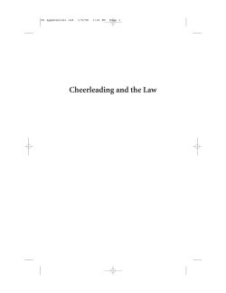 Cheerleading and the Law - Carolina Academic Press