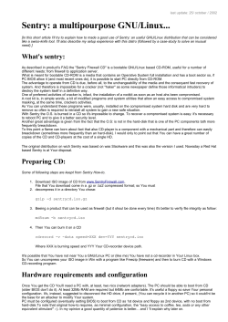 Sentry: a multipourpose GNU/Linux - Rudi Giacomini Pilon