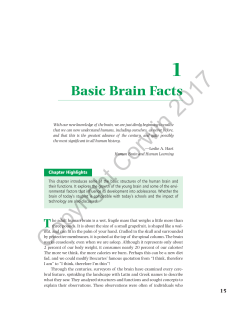 Chapter 1 - Basic Brain Facts