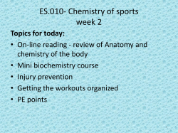 Biochemistry, injury prevention, and workouts slides