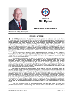Extract from Daily Hansard Thursday, 17 May 2012