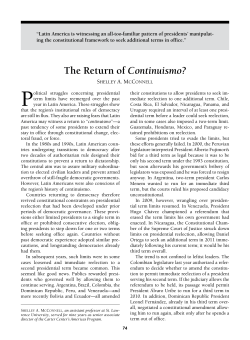 The Return of Continuismo? - St. Lawrence University Blogs