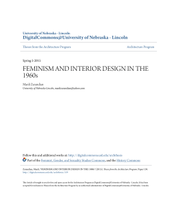 FEMINISM AND INTERIOR DESIGN IN THE 1960s