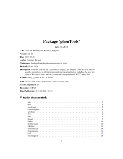 Package `phonTools`