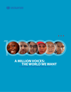 A Million Voices: The World We WAnT
