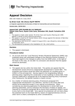Appeal Decision - Planning Inspectorate
