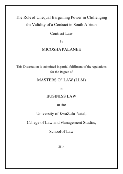 The Role of Unequal Bargaining Power in Challenging the Validity