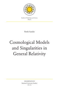 Cosmological Models and Singularities in General Relativity
