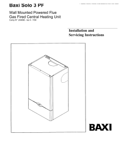Baxi Solo 3 PF - free boiler manuals