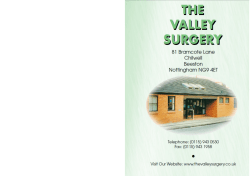 Valley Brochure - The Valley Surgery