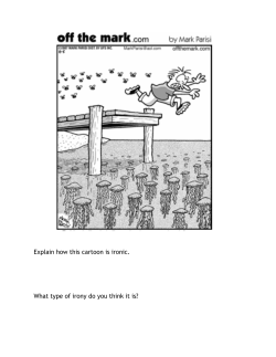 Explain how this cartoon is ironic. What type of irony do you