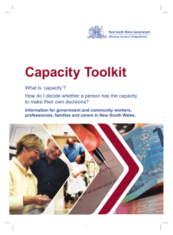 Capacity Toolkit - NSW Department of Justice