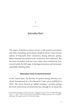 Environment, Economy, and Christian Ethics