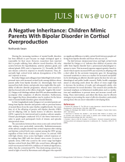 A Negative Inheritance: Children Mimic Parents With Bipolar