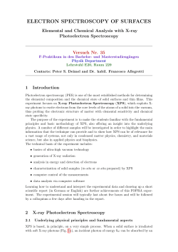 ELECTRON SPECTROSCOPY OF SURFACES - Physik