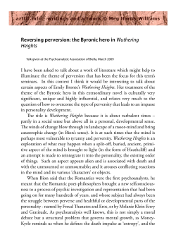 Reversing perversion: the Byronic hero in Wuthering Heights
