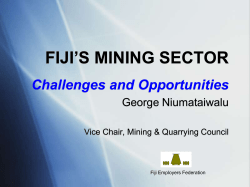 FIJI`S MINING SECTOR