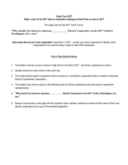 the Washington, D.C. Youth Tour application