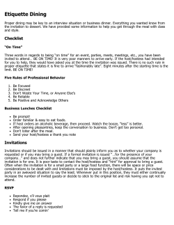 Etiquette Dining - Merrimack College Dining Services