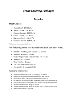 Group Catering Packages