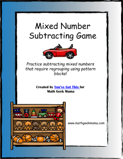 Mixed Number Subtracting Game