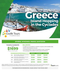 Island Hopping in the Cyclades