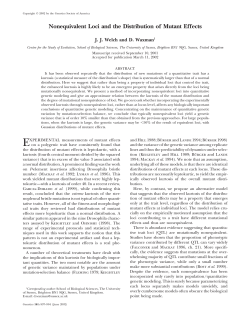 Nonequivalent Loci and the Distribution of Mutant Effects