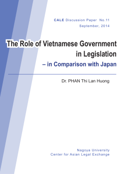 The Role of Vietnamese Government in Legislation