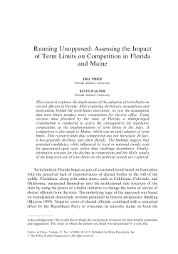 Running Unopposed: Assessing the Impact of Term Limits on