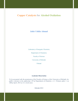 Copper Catalysts for Alcohol Oxidation